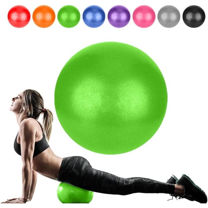 Pilatesbal, kleine gymnastiekbal, 22 cm, pilatesbal, gymnastiekballen voor kinderen, overbal, fitnessbal, yogabal, fitnessbal, kantoor, ergonomische balansapparatuur voor yoga, gymnastiek, gymnastiek, - 22cm - 1, groen