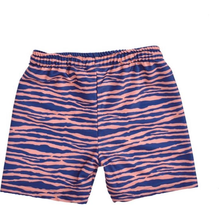 Swim Essentials Zwemboxer/Zwembroek Jongens - UV Zwemkleding Jongens - Blauw/Oranje Zebra - Maat 74/80