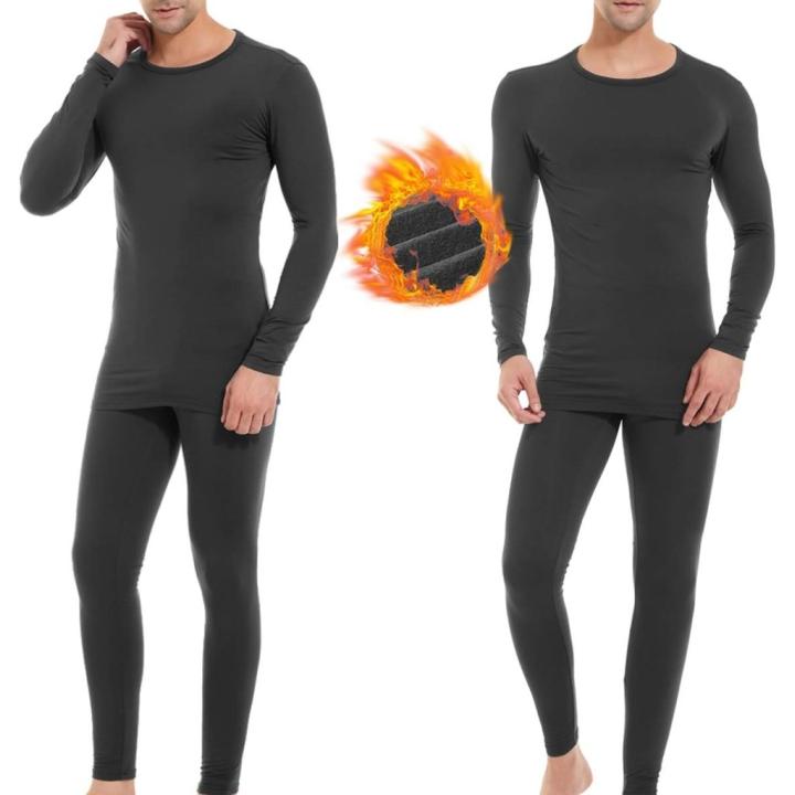 Blijf warm en comfortabel met thermisch ondergoed voor heren - XXL - Diep grijs.