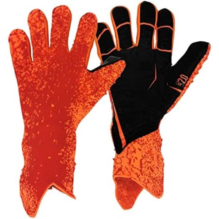 Voetbal Goalkeeper Handschoenen voor jongens, kinderen, volwassenen, voetbalkeeperset, premium keepershandschoenen, super grip en bescherming, maat 6/7/8/9/10 - 6 - Oranje