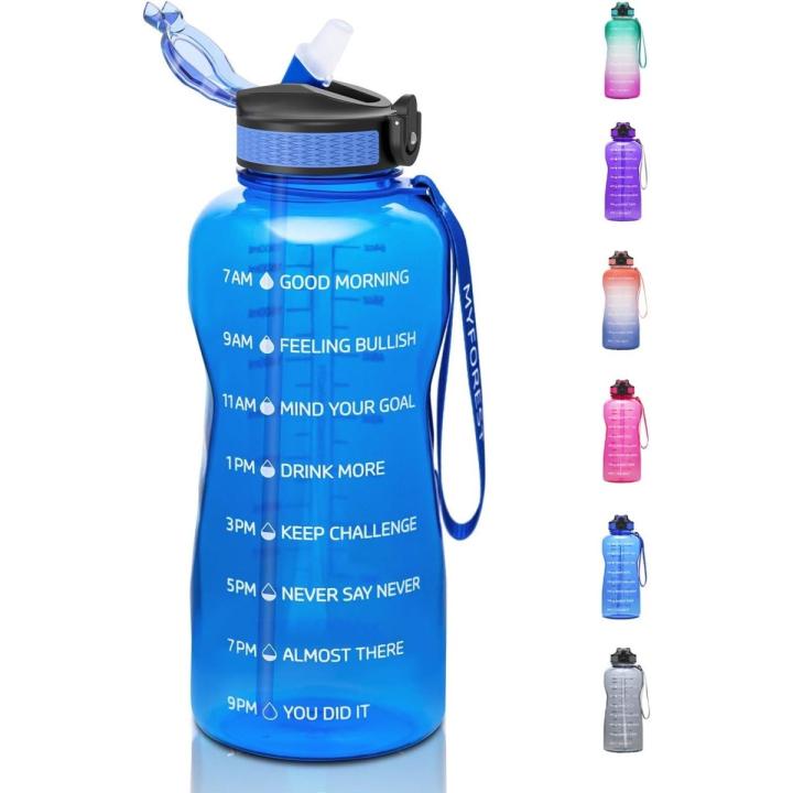 Ontdek de ultieme 2L waterfles: Motivatie en hydratatie in één! - Donker Blauw