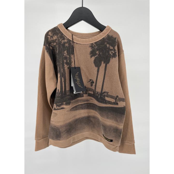Trui Bruin met Skate Print Maat 110
