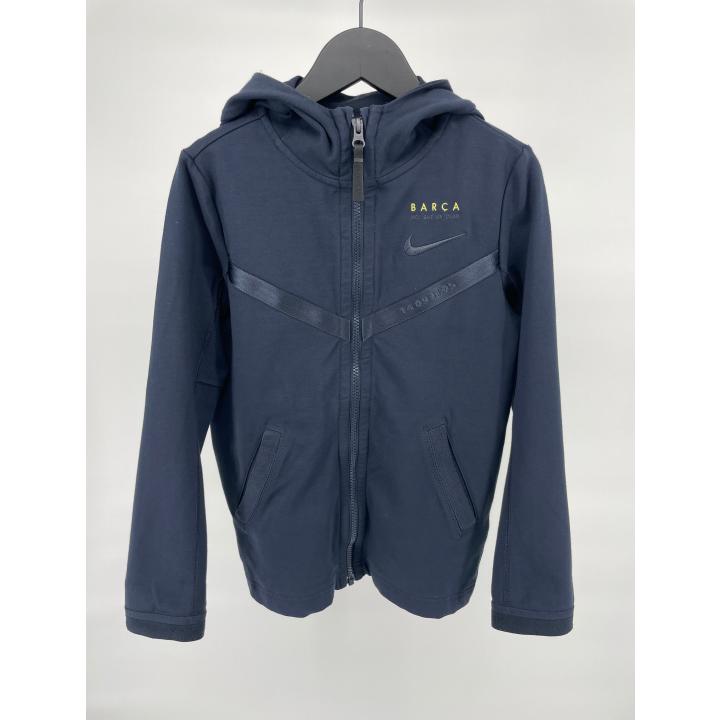 Tech Fleece FC Barca Vest Capuchon Donkerblauw Maat 128 / 134
