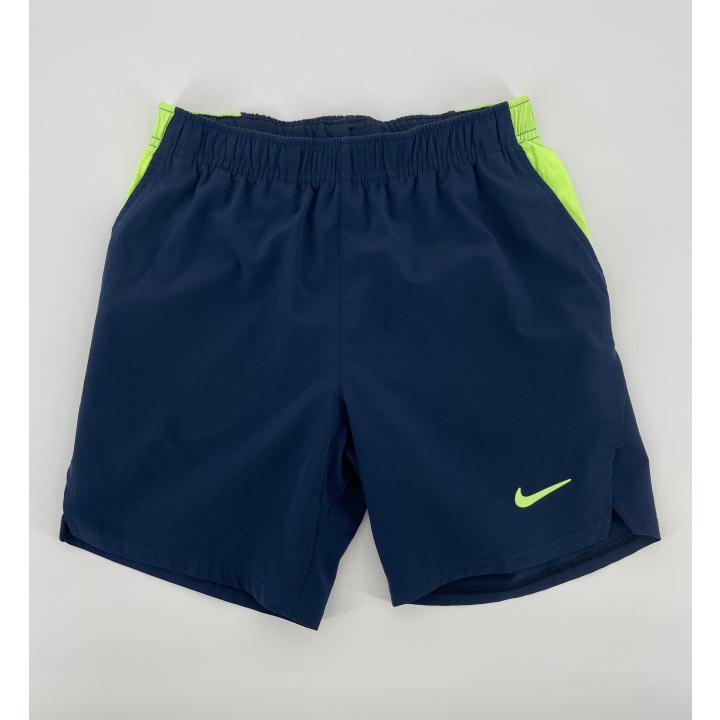 Court Ace Tennis Short Donkerblauw Geel Maat 140 / 146