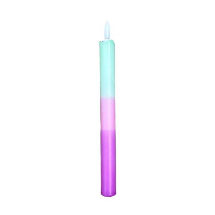Ledkaars blauw/roze/paars