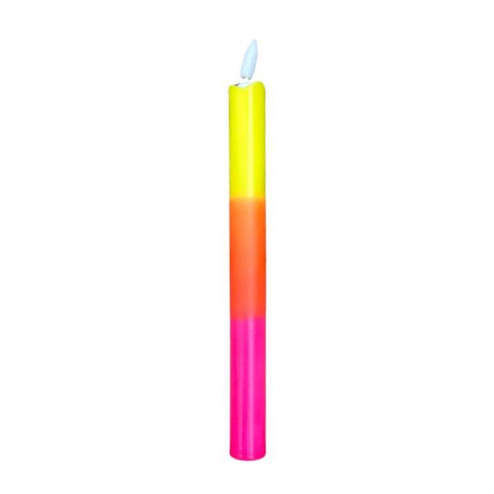 Ledkaars geel/oranje/roze