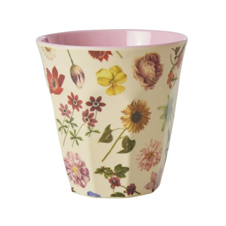Melamine beker medium Floras Dream Print - Rice