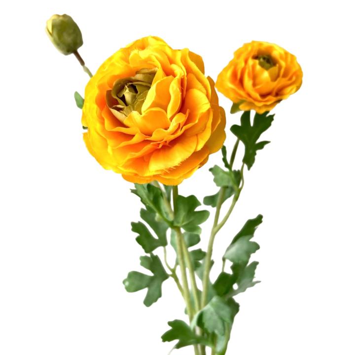 Zijden Bloem Ranonkel geel