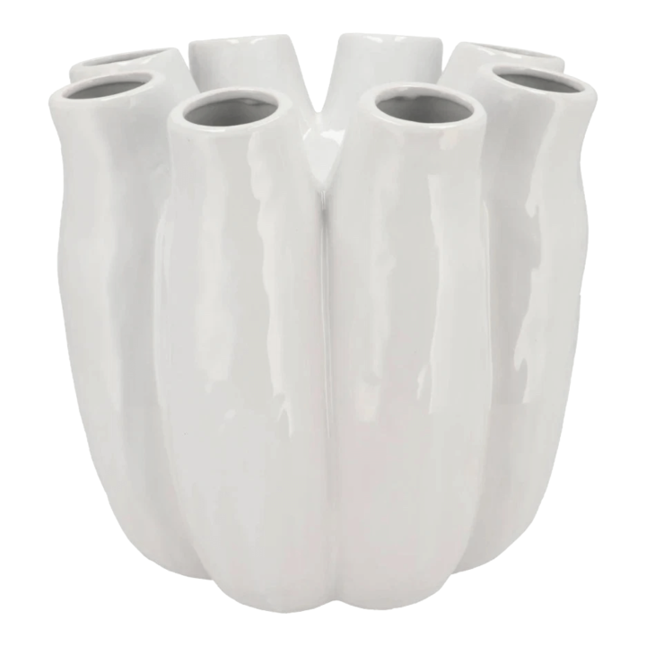 Tube vaas wit  in 2 maten - medium