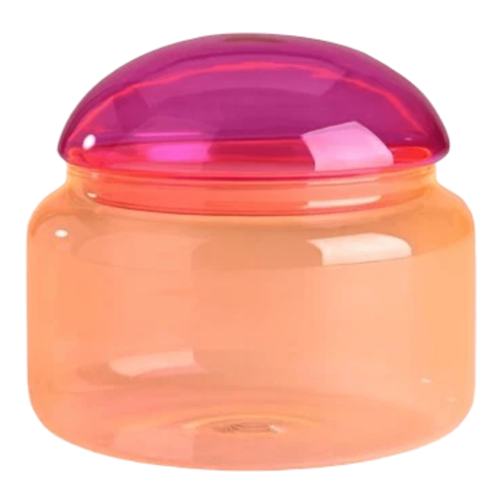 Voorraadpot oranje/roze neon large