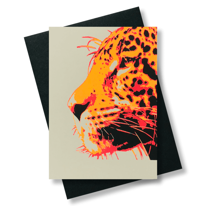 Wenskaart Panter neon