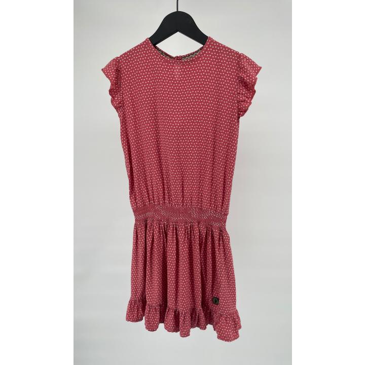 Jurk Roze Polka Dots Maat 134 / 140