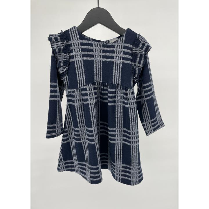 Jurk Donkerblauw Roesjes Maat 92