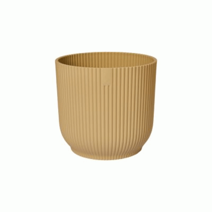 Elho Vibes fold rond 14 cm botergeel - Bloempot voor binnen