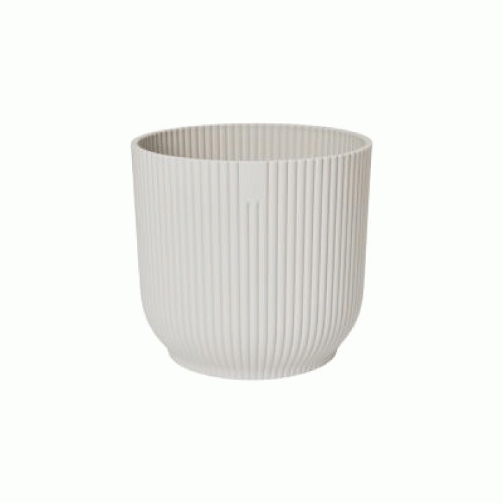 Elho Vibes Fold Rond 16cm Zijdewit- Bloempot voor Binnen