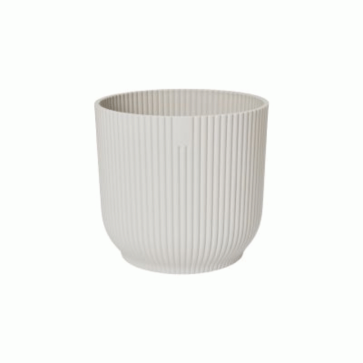 Elho Vibes Fold Rond 25cm Zijdewit - Bloempot voor Binnen