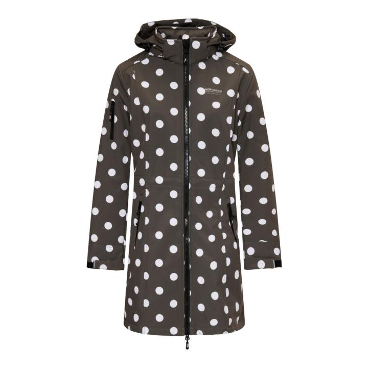 Conny Long Jas Dames Softshell Polka Army XL