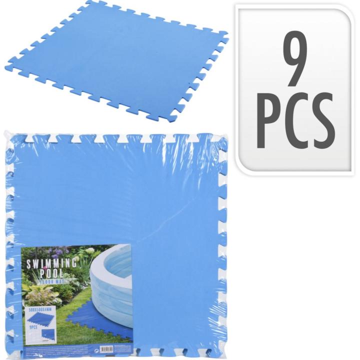 Zwembadtegel Set 9 Stuks Spel Blauw