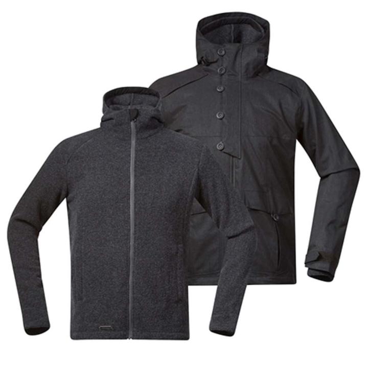 Bjerke 3In1 Jacket Heren 3 in 1 jas Black / Grey L