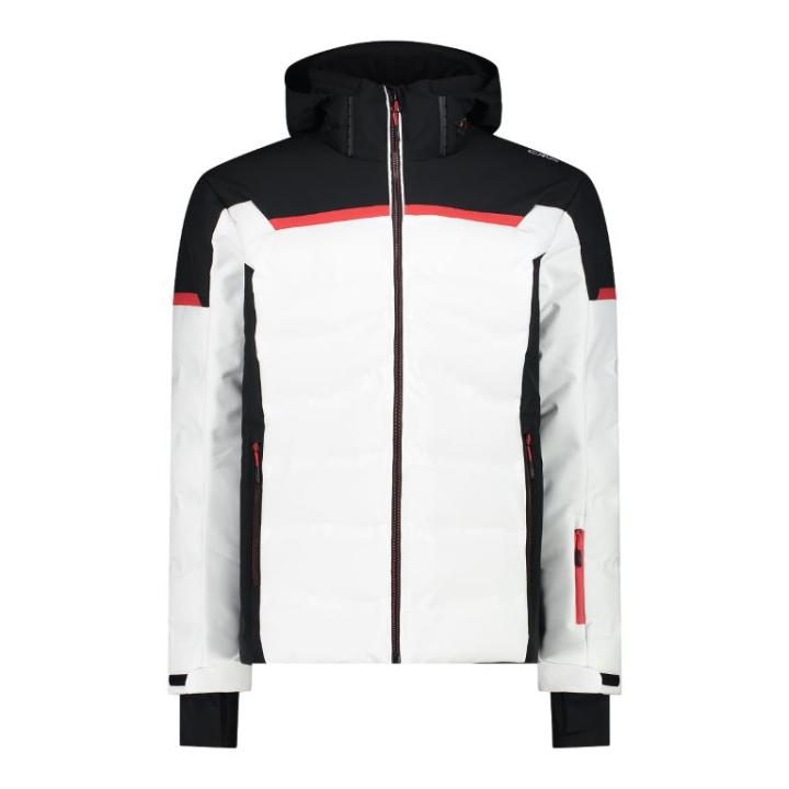 Zip Hood Wintersportjas Heren Bianco 48
