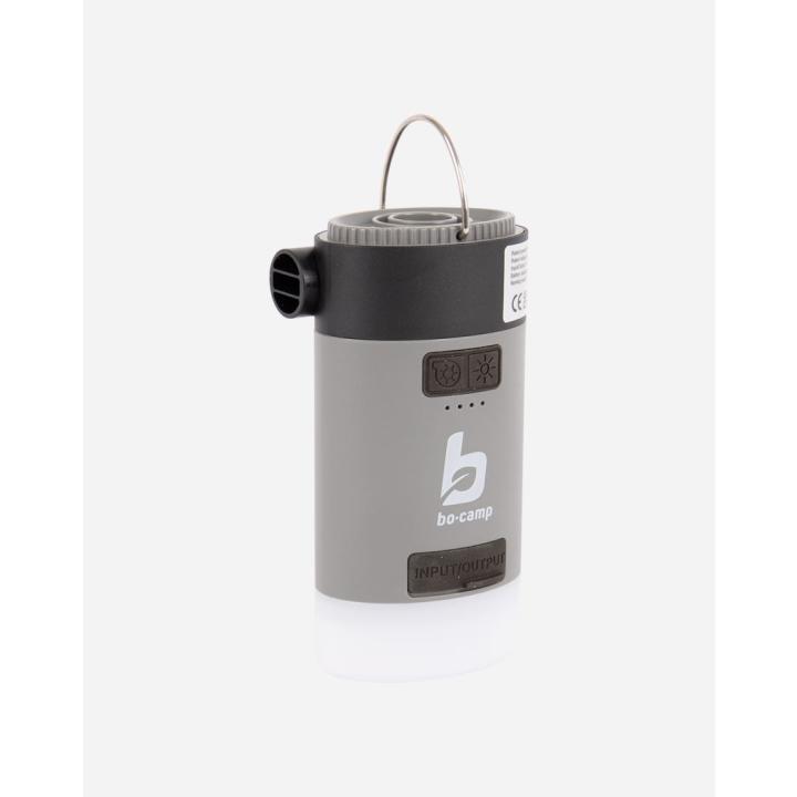 Pomp/Lamp/Powerbank Solar Luchtbedpomp Grijs