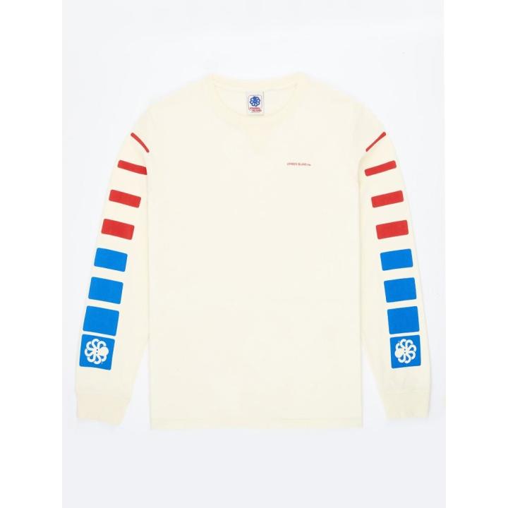 Long Sleeve Data Long T-Shirt Heren Coconut S