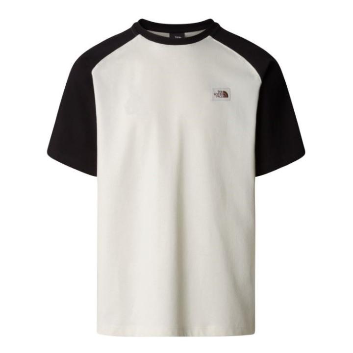 Heritage S/S T-Shirt Heren White Dune - TNF Black M