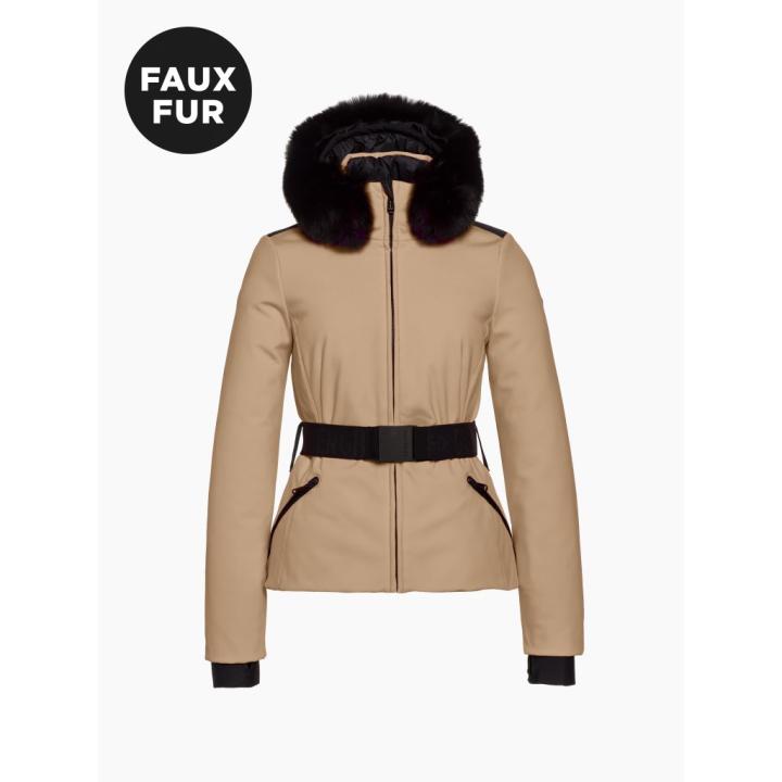 Hida Faux Border Wintersportjas Dames Marmottes 40