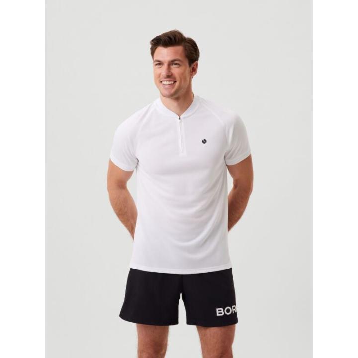 Ace Performance Zip Tennis Polo Heren Brilliant White M