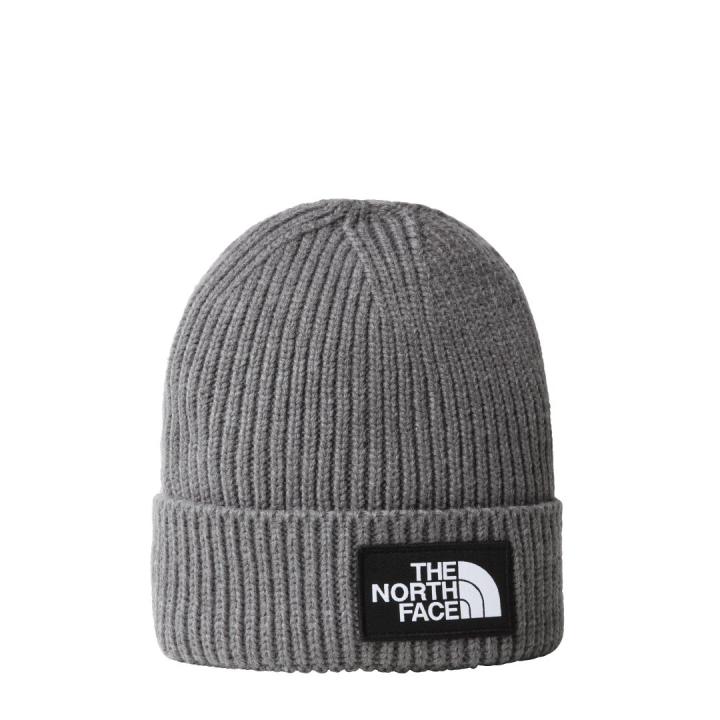 Box Logo Cuffed Beanie Muts Kinderen Tnf Medium Grey Heather OS
