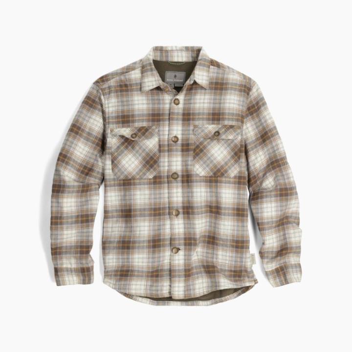 Snowcap Lined Flannel L/S Shirt Heren Bistre Cataract Falls Pld L