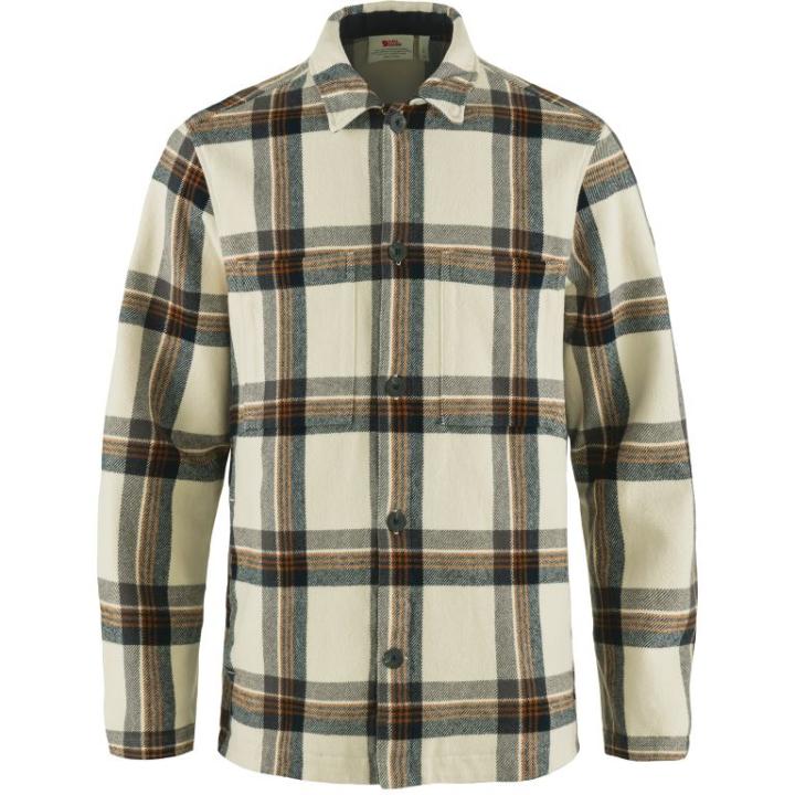 Singi Flannel Overhemd Heren Chalk White-Dark Navy M