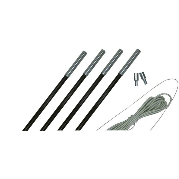 Stokkenset Fiber 9,5Mm 450-500 Tentstok Zwart