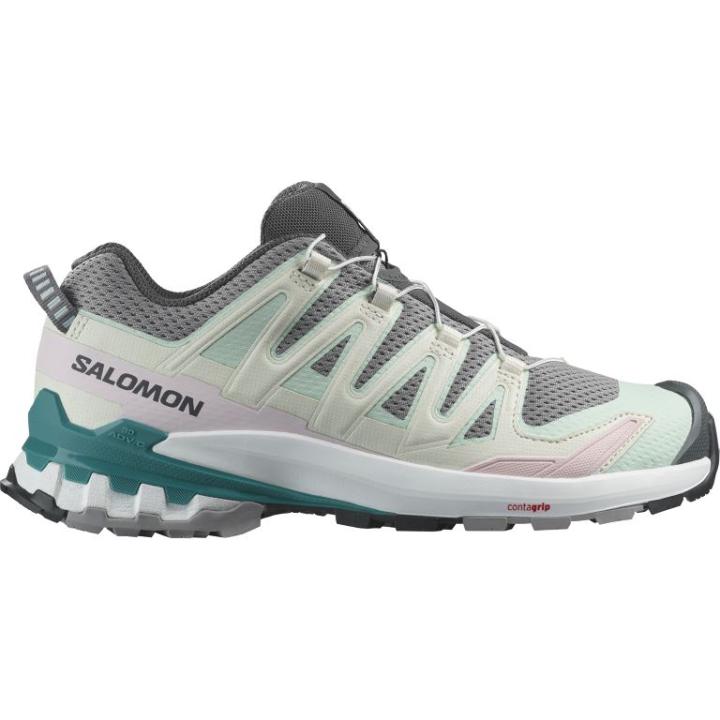 Xa Pro 3D V9 W Lage Wandelschoen Dames Gull/White/Bleached Aqua 7,5 (41,5)