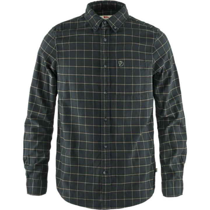 Övik Flannel Overhemd Heren Dark Grey L