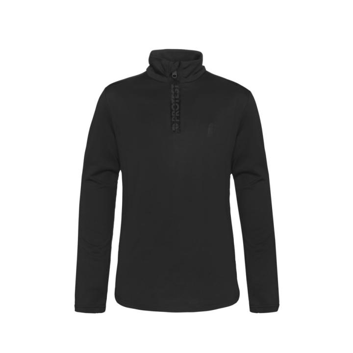 Rewillowy 1/4 Zip Pully Kinderen True Black 164