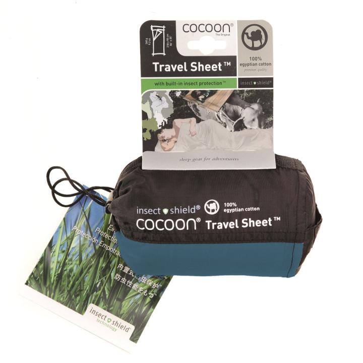 Travel Sheet Insect Shield Egypt Cotton Lakenzak