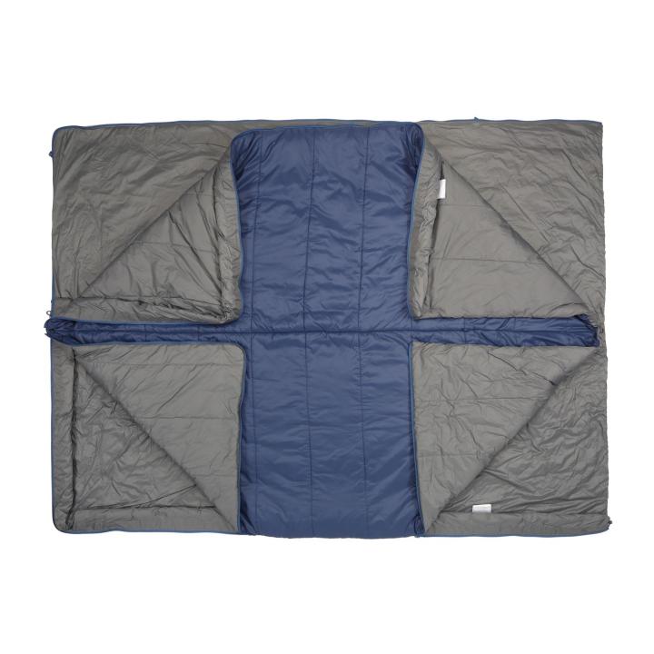 Mega Sleep Duo 25 Mummie Slaapzak Grijs/Blauw L