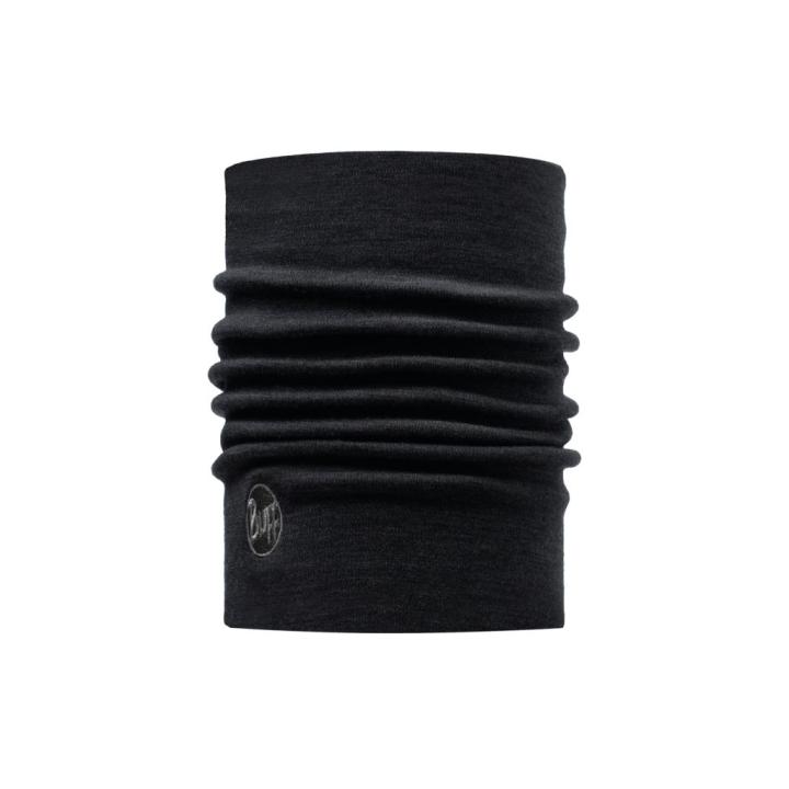 Merino Heavyweight Nekwarmer Solid Black one size