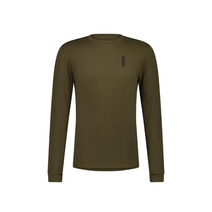 Cascade Merino Base Layer Longsleeve T-Shirt Heren Dark Olive L