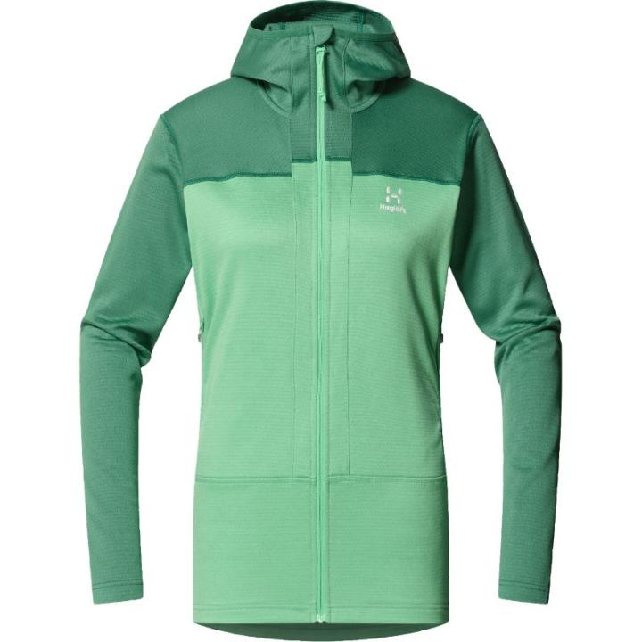 Roc Flash Mid Hood Fleece Dames Dk Jelly Green/Mint Stone L