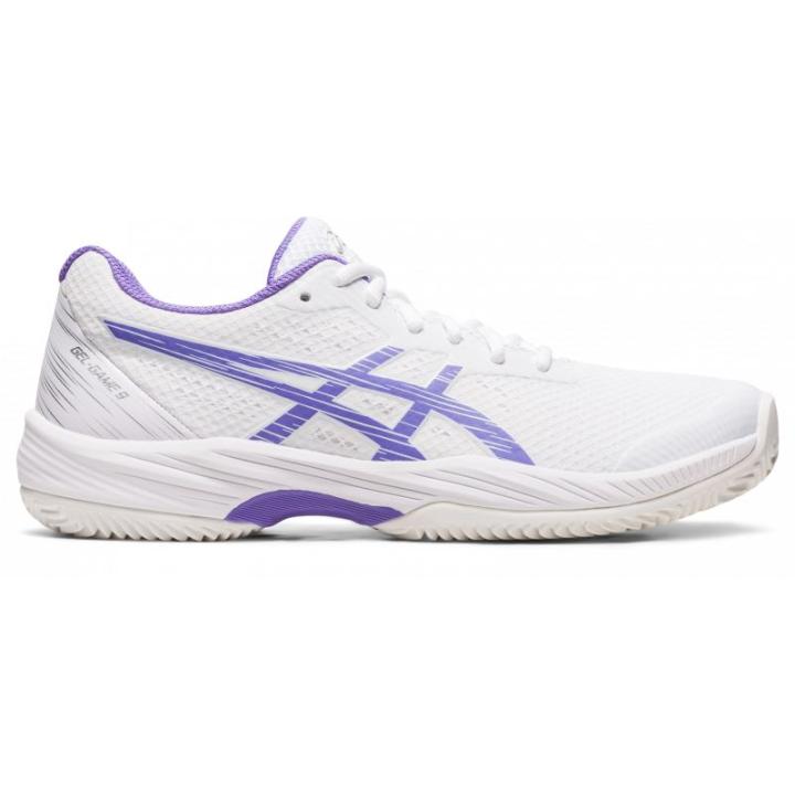 Gel-Game 9 Clay/Oc Tennisschoen Dames White/Amethyst 10