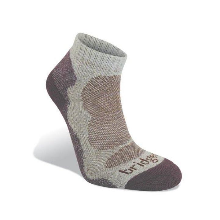 Bamboo Lo Dames Wandelsok Natural/ Aubergine M