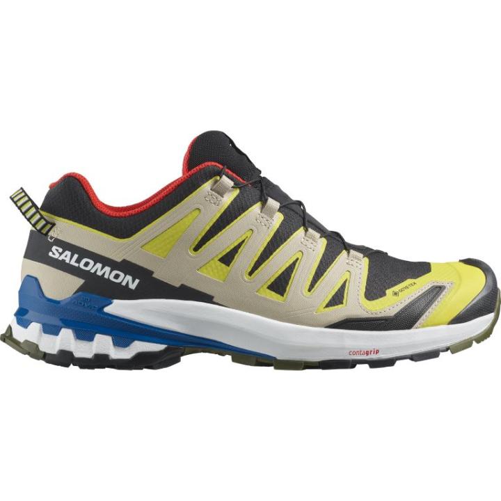 Xa Pro 3D V9 Gore-Tex Lage Wandelschoen Heren Black/Buttercup/Lapis Blue 10