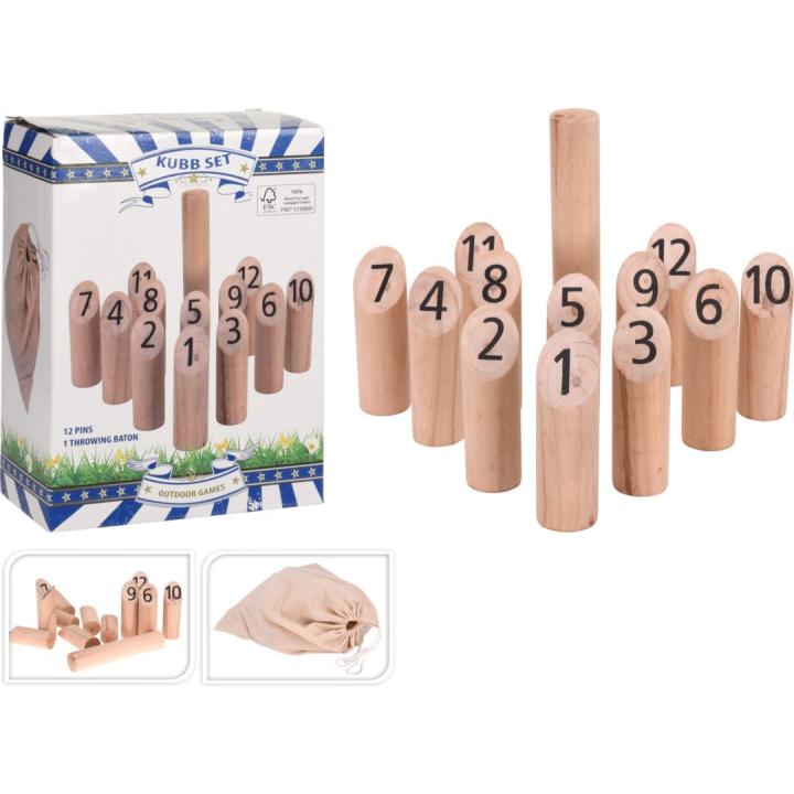 Kubb Set 13 Delig Spel Bruin