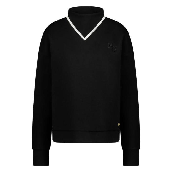 V-Turtleneck Sweater Dames Black Sapphire x Off-White Marble S