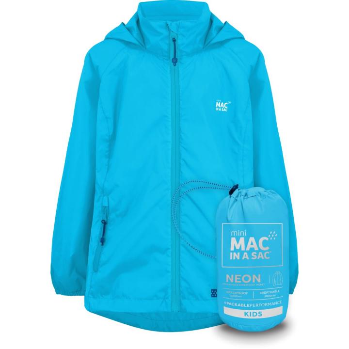 Jack Mac Kids Regenjas Kinderen Neon Blue 5/7 yrs
