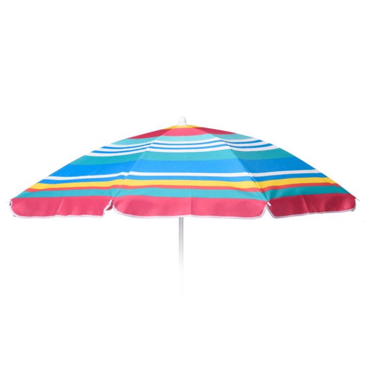 Strandparasol Dia 143.5Cm 3Ass Strandparasol Parasol