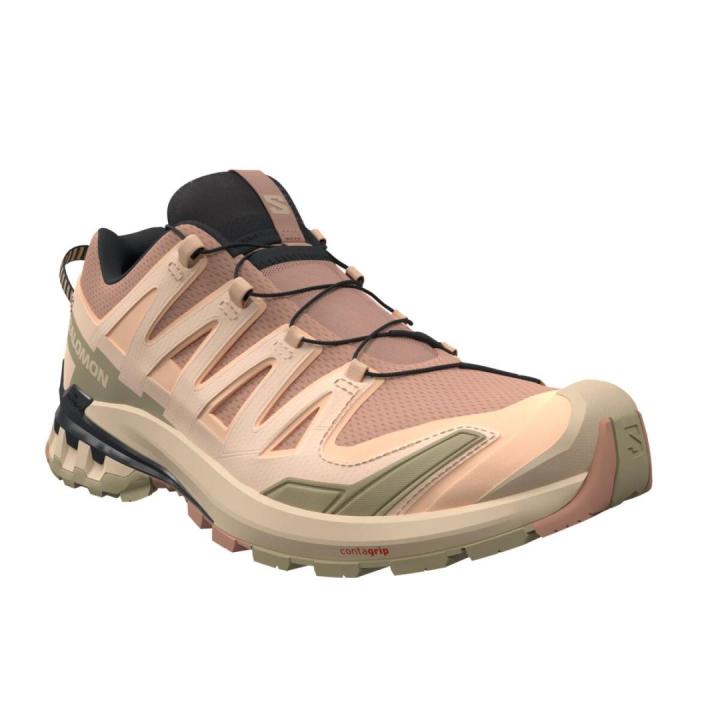 Xa Pro 3D V9 Lage Wandelschoen Dames Cork/Peach Fuzz/Sponge 6,5