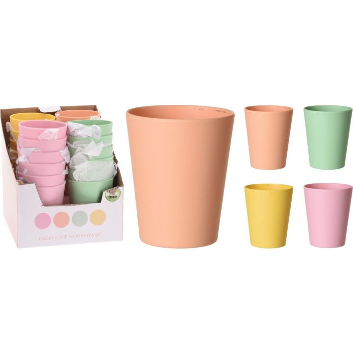 Beker Melamine Assorti 4 Kleuren